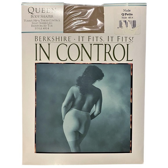 BERKSHIRE ☆ In Control Body Shaper Pantyhose 4814 ☆ Nude ☆ Q/Petite - Picture 1 of 2